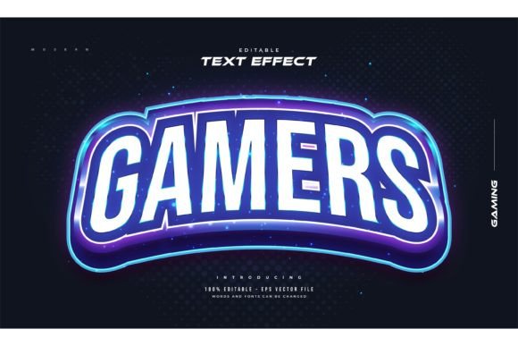 Download Gamers Text Style with Neon Effect - Game Collection