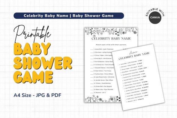 Download Celebrity Baby Name | Baby Shower Game - Game Collection