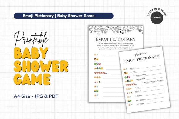 Download Emoji PICTIONARY Baby Shower Game - Game Collection