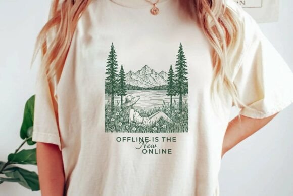 Download Retro Girl Offline is the New Online Png - Offline Collection
