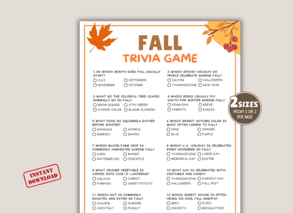 Download Fall Trivia Quiz Game Template. - Game Collection