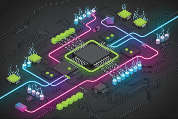 Download 3D Isometric Tech Circuit Microchip** - Tech Collection