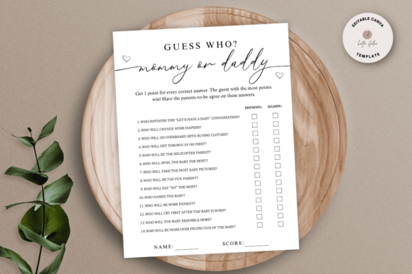Download Guess Who Mommy or Daddy Game Template - Game Collection