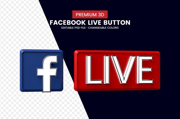Download 3d Facebook Live Streaming Button Icon - Live streaming button Collection