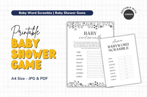 Download Baby Word Scramble | Baby Shower Game - Game Collection