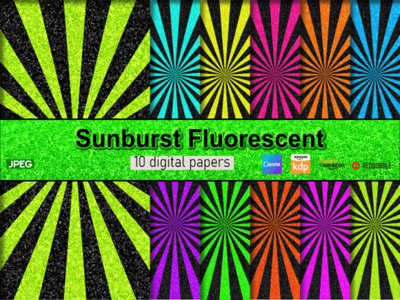 Download Sunburst Fluorescent Background - Fluorescent Collection