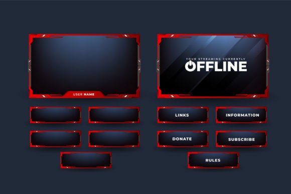 Download Streaming Overlay Vector for Gamers - Game Collection
