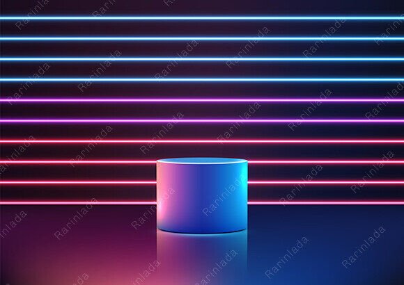 Download 3D Glowing Podium Technology Displays - Tech Collection