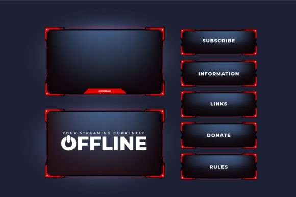 Download Red Overlay Frame Design for Gamers - Game Collection